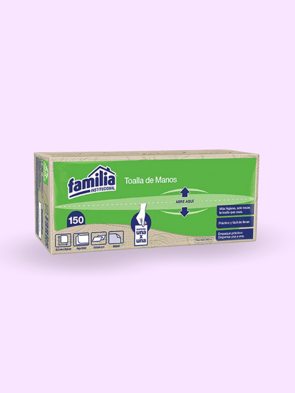 Toalla de Manos en Z Natural HD 150 Hojas x 24 Paquetes