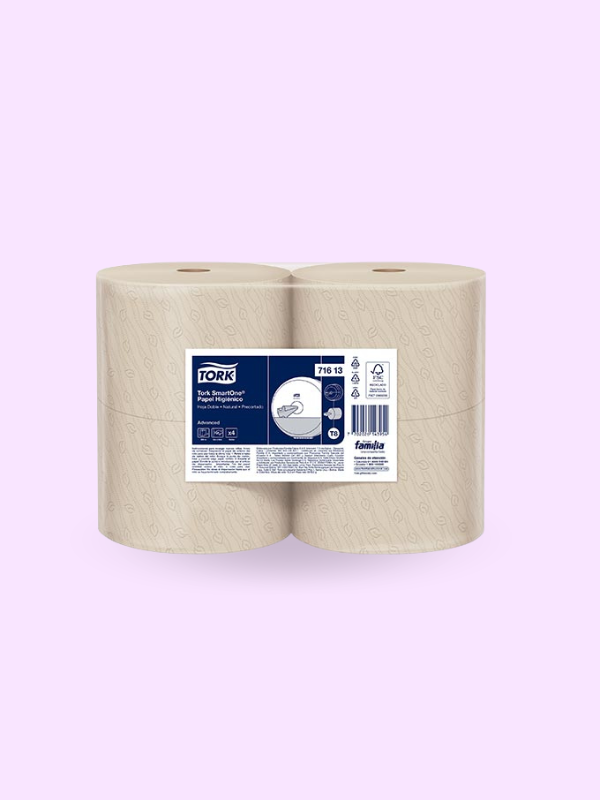 Papel Higiénico Institucional Natural 200m Hoja Doble Pack x4